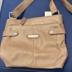 Rosetti Porcini Leather Crossbody Bag With Adjustable Strap